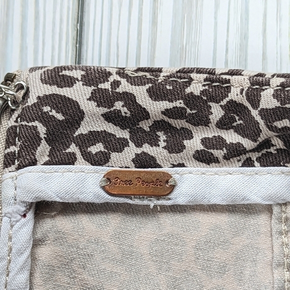 Free People Modern Femme Mini Skirt in Animal Print in Cream and Brown Size 2 - Picture 10 of 11